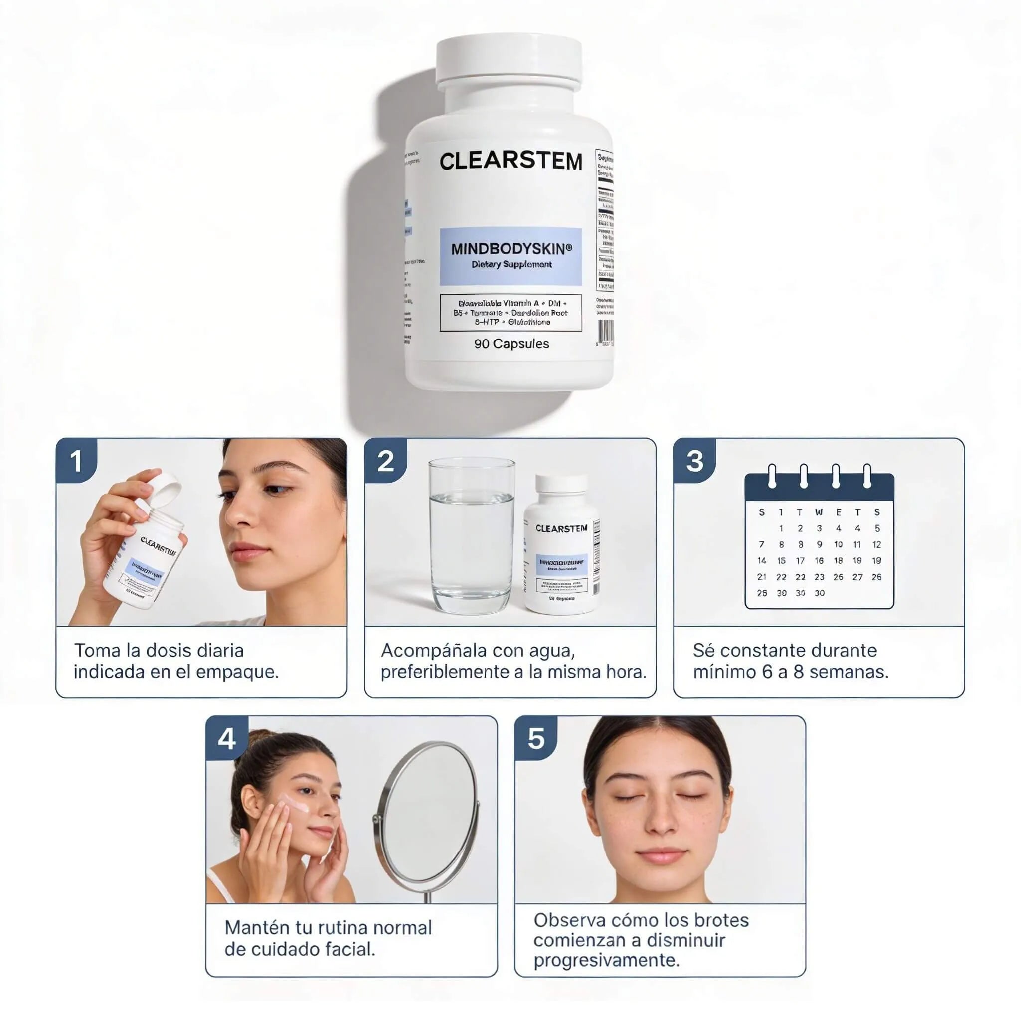 CLEARSTEM® – Fórmula Avanzada para Acné Hormonal