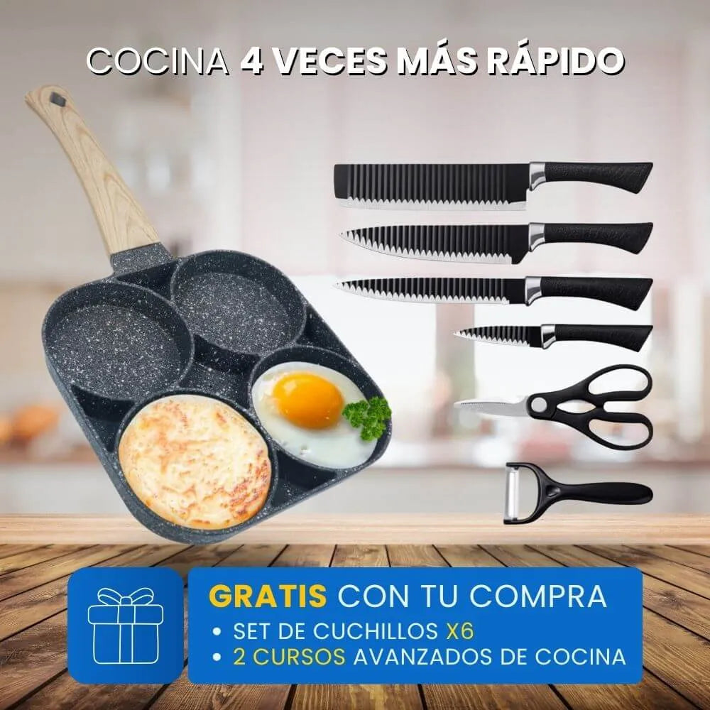 Sartén MultiChef 4 en 1 + Regalos Exclusivos para Cocinar como un Profesional