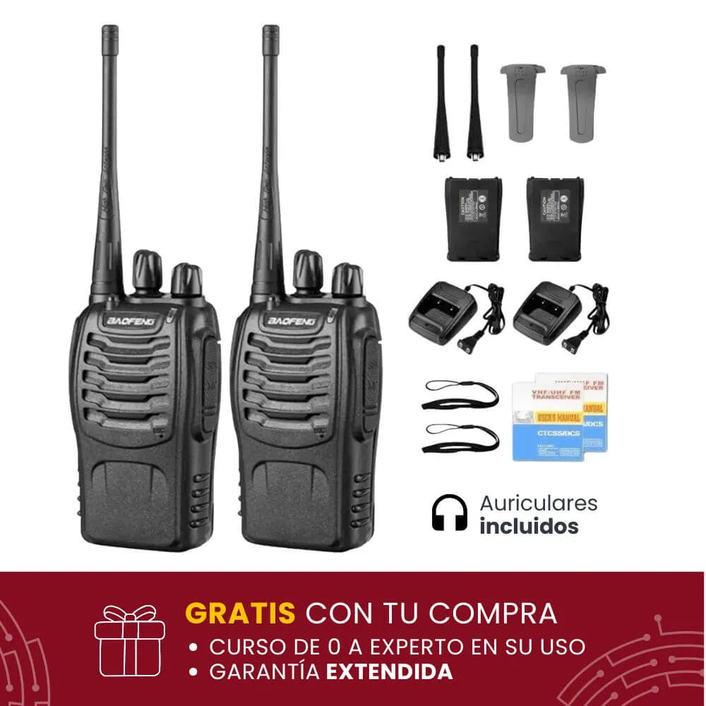 Radios Tácticos Baofeng – Pack X2 Radios