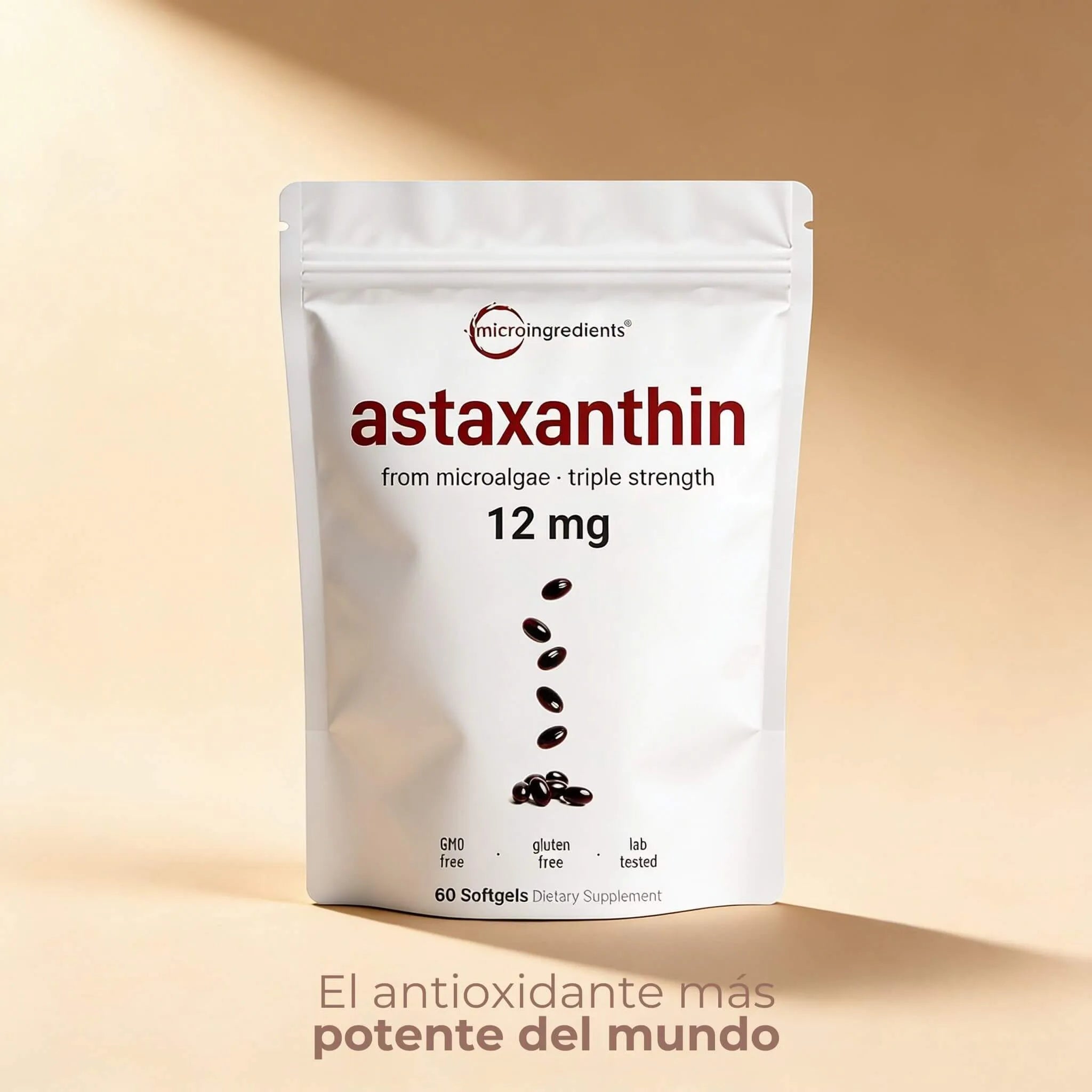 Astaxantina 12 mg – Protección Celular Total