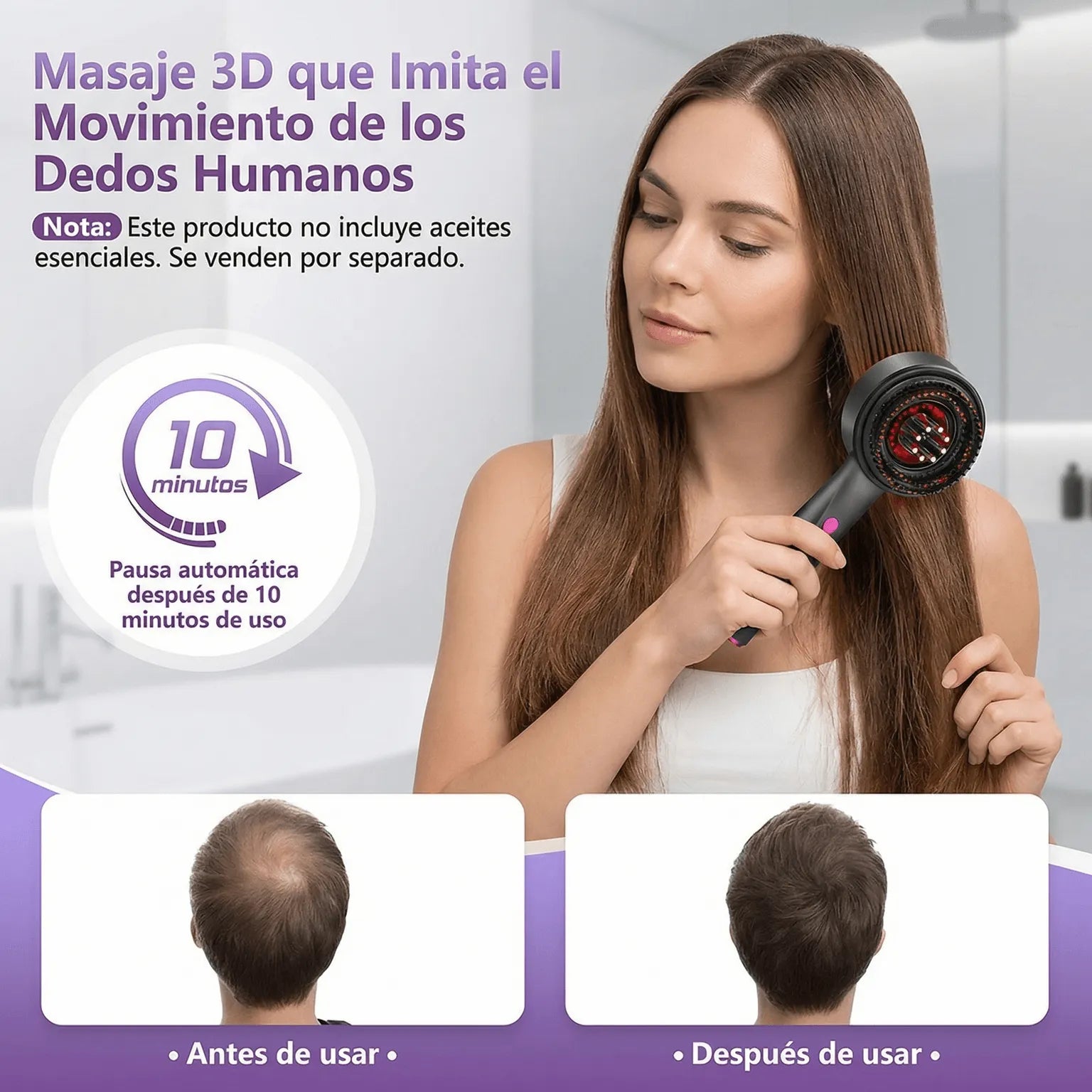 Masajeador Capilar Eléctrico – Estimula, Relaja y Fortalece