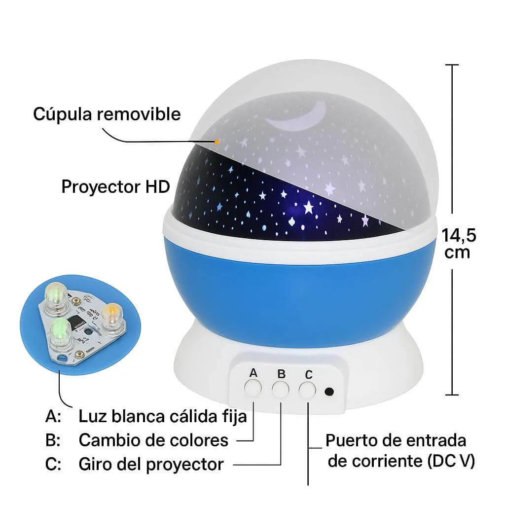 Proyector Estelar DreamLight – Haz Que Tus Hijos Duerman con una Sonrisa